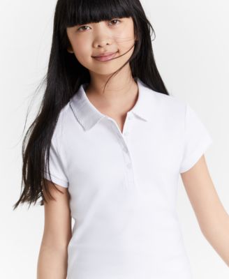 Nautica Big Girls Uniform Short Sleeve Polo Shirt