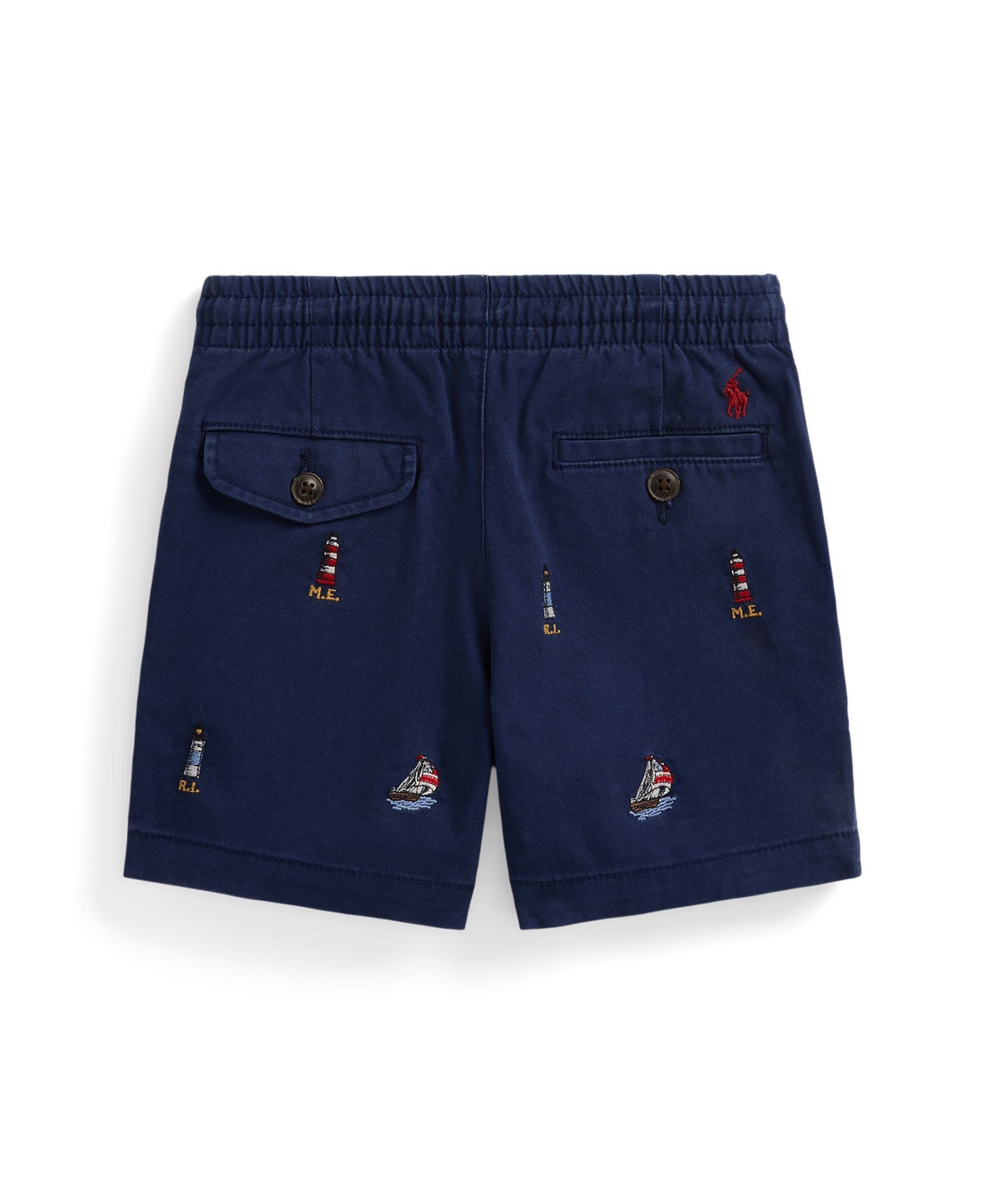 Shop Polo Ralph Lauren Toddler And Little Boys Polo Prepster Embroidered Chino Shorts In Newport Navy