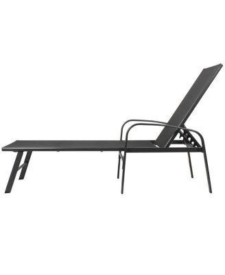 Streamdale Outdoor Patio Swimming Pool Lounge Gray Color With Pillow