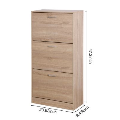 3-Tier Shoe Storage Cabinet with 3 Drawers