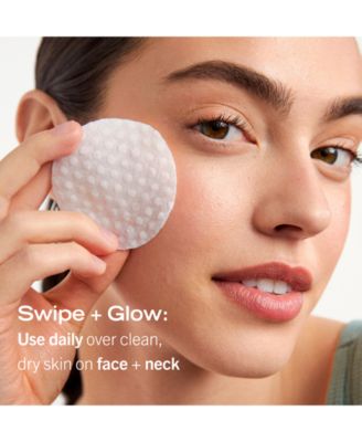 Facial Radiance Pads with Glycolic + Lactic Acids – Exfoliating Pads with AHA, 60 pads