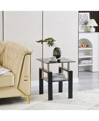 Streamdale Tempered Glass Sofa and Nightstand Set