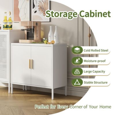 Steel Lockable Storage Cabinet with Adjustable Shelves