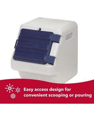 Bergan Stack-n-Stor Food Storage for Dog, Cats or other pets - Beige and Navy - 24 gal