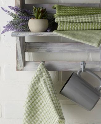 Everyday Kitchen Collection Assorted Dishcloth Set, 12x12", Antique Green, 5 Count