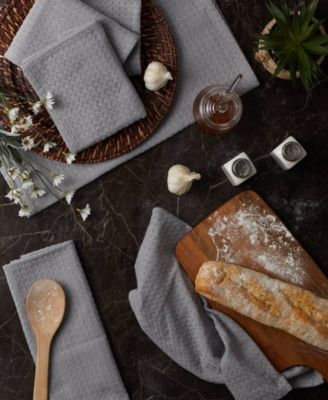 Cotton Kitchen Collection Dishtowel Set, 18x26", Gray, 6 Piece