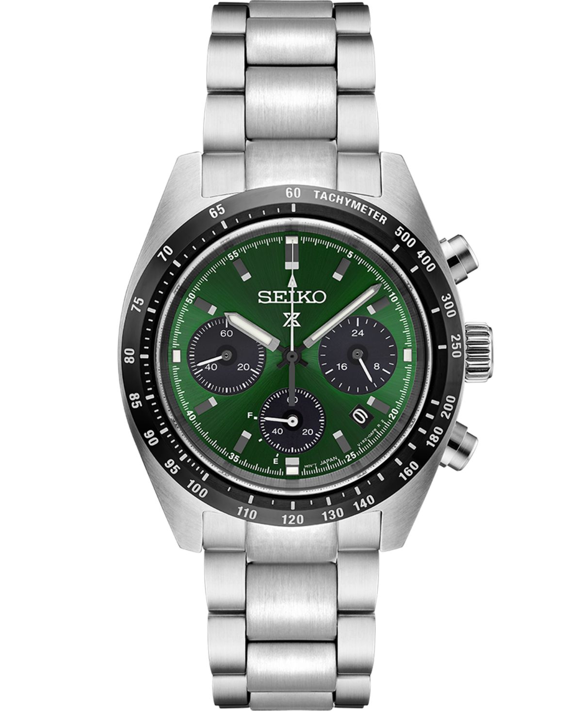 Мужской хронограф Solar Prospex Speedtimer Часы-браслет из нержавеющей стали 39 мм