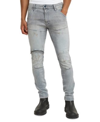 G-Star Raw - Men's Elwood Zip-Knee Distressed Skinny Jeans