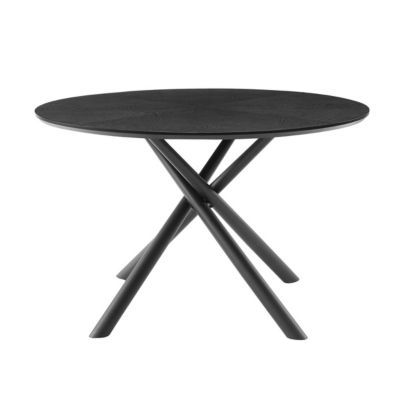 47.25" Round MDF Coffee Table with Metal Base