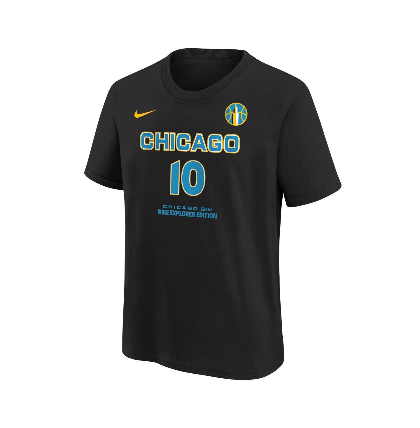 Детская футболка Outerstuff Nike Kamilla Cardoso Black Chicago Sky 2024 WNBA Draft Name & Number — фото 2