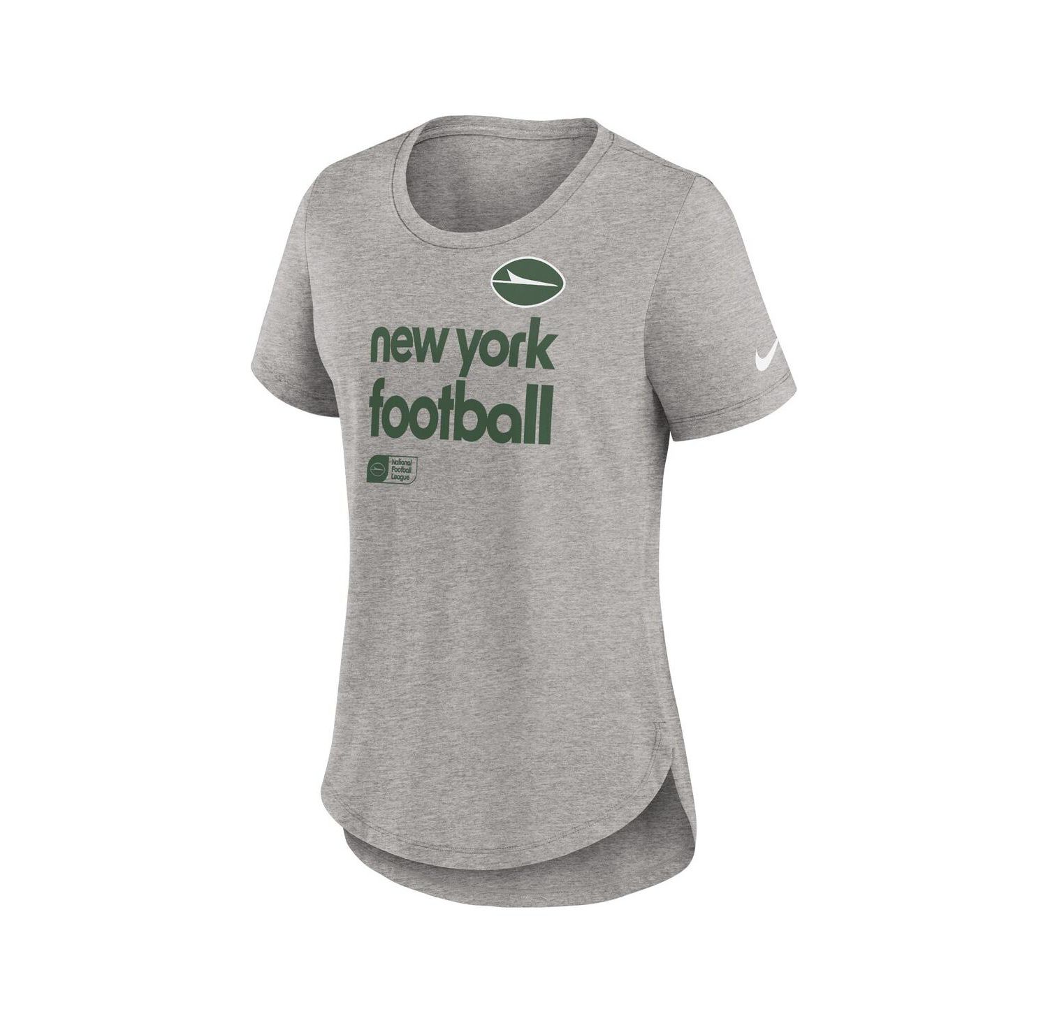 Women's Heather Charcoal New York Jets Fashion Tri-Blend T-Shirt