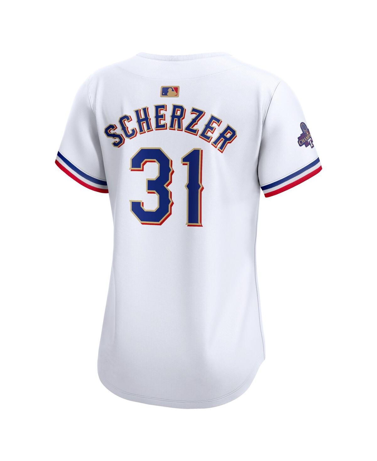 Nike Women's Max ScherzerTexas Rangers 2024 Gold Collection Limited Player Jersey - White