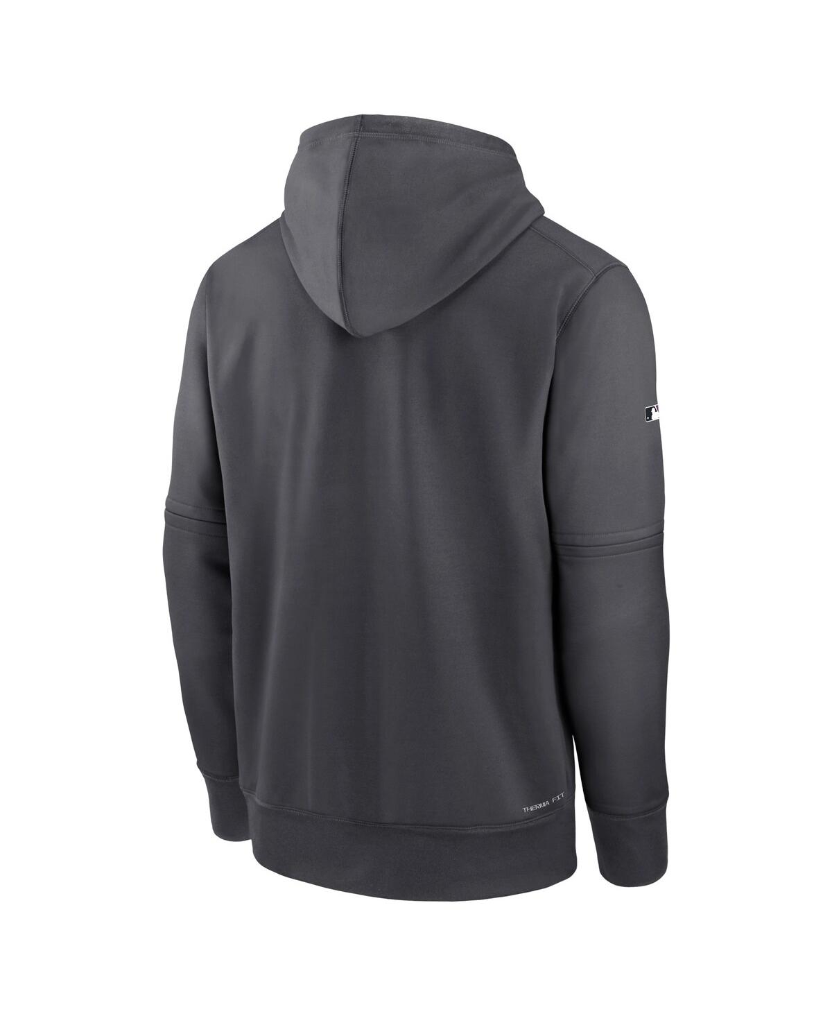 Nike Men'sNew York Mets 2024 City Connect Authentic Collection Practice Performance Pullover Hoodie - Charcoal