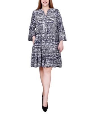 Petite 3/4 Sleeve Tiered Dress