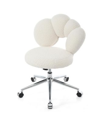 Teddy Fabric Swivel Chair with Height Adjustment