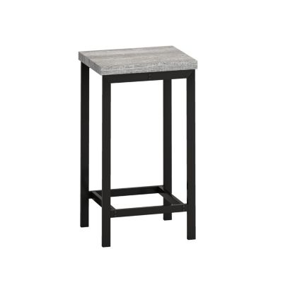 Streamdale Modern Grey and Black Dining Set with Hanging Stools
