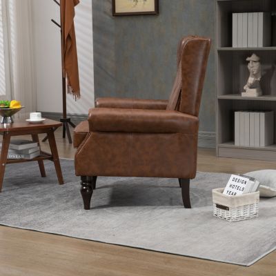 Wood Frame Armchair, Modern Accent Chair Lounge Chair For Living Room
