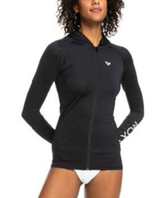 Roxy - Juniors' New Essentials Chest-Logo Hooded Rashguard
