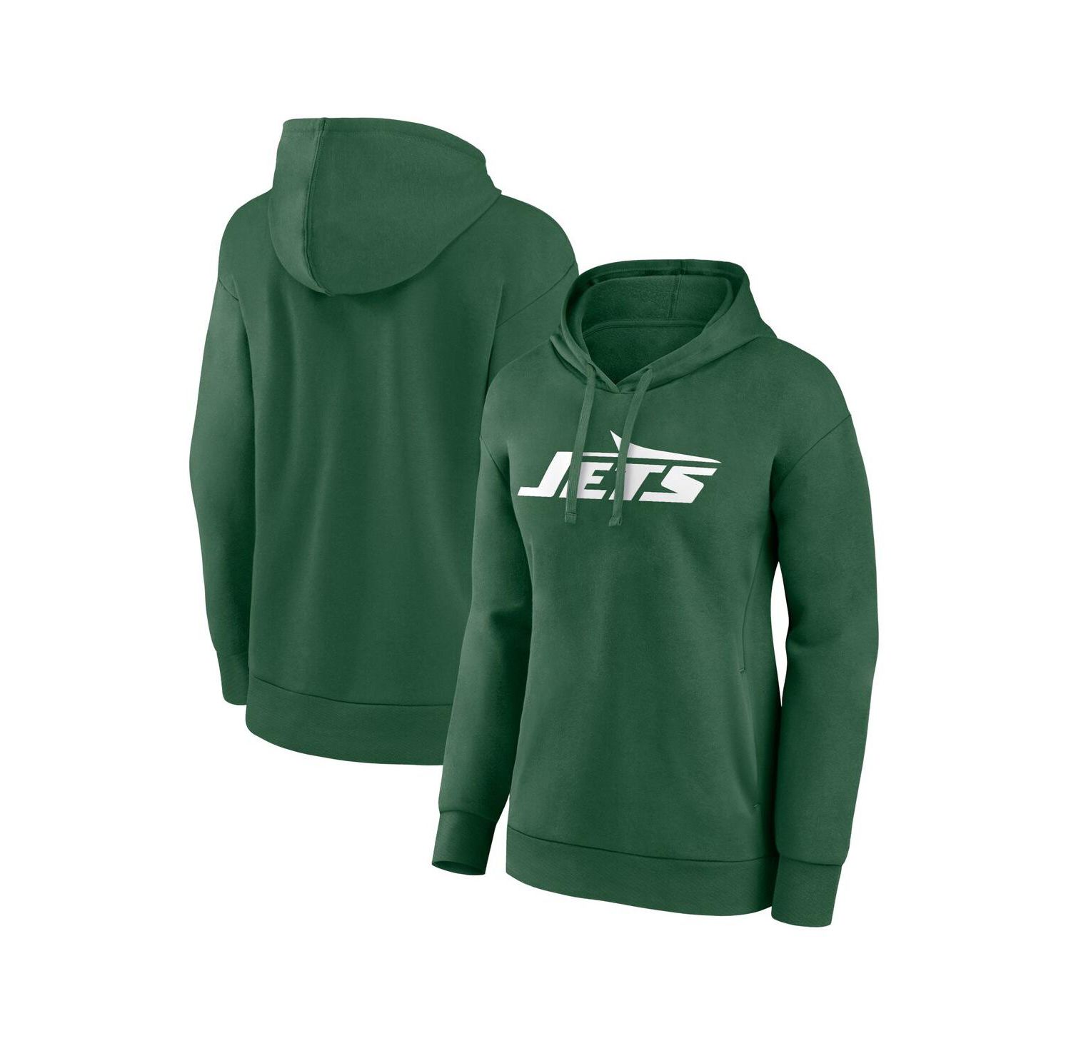Women's Green New York Jets Primary Logo Pullover Hoodie