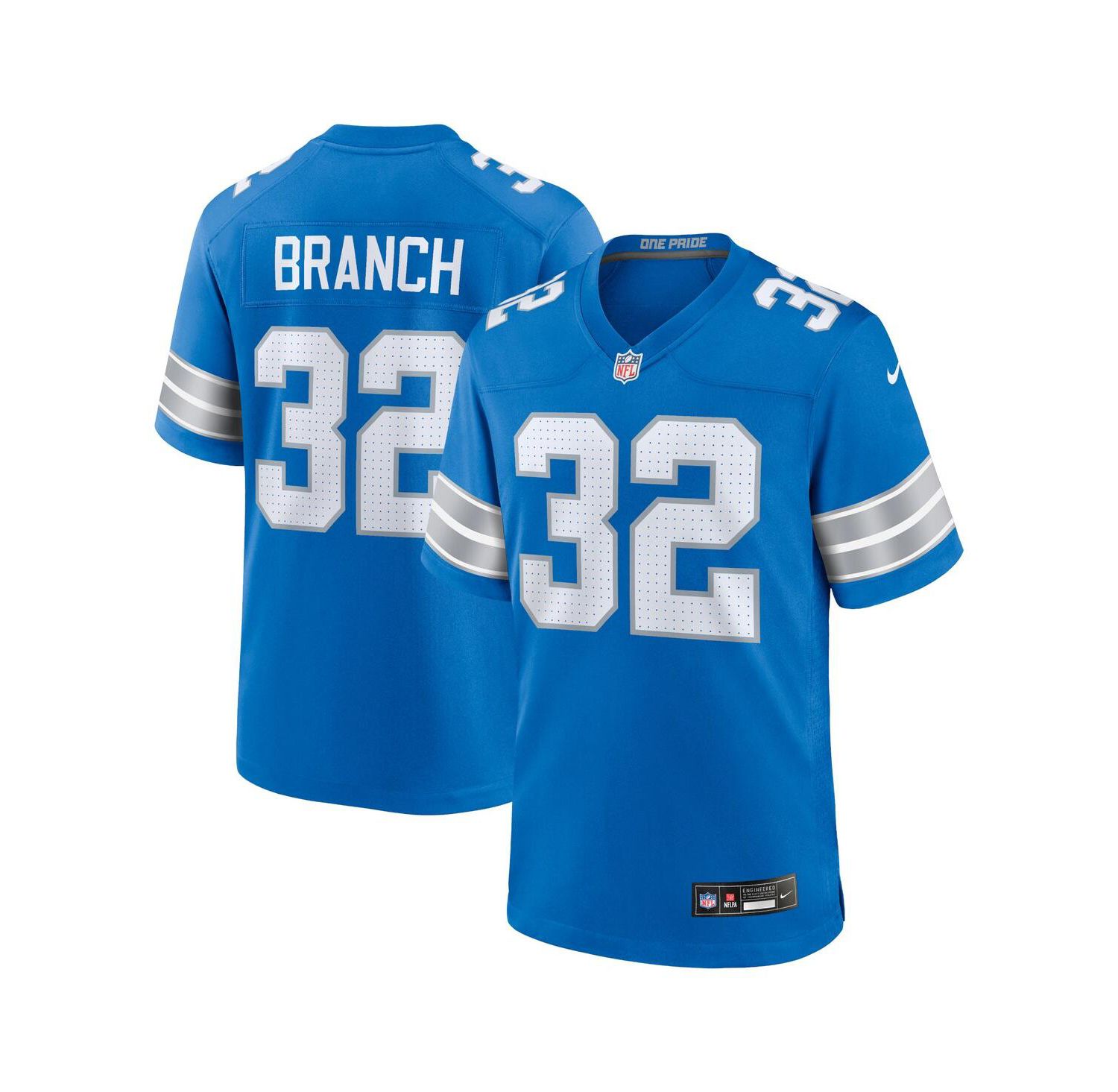 Men's Brian Branch Detroit Lions Game Jersey