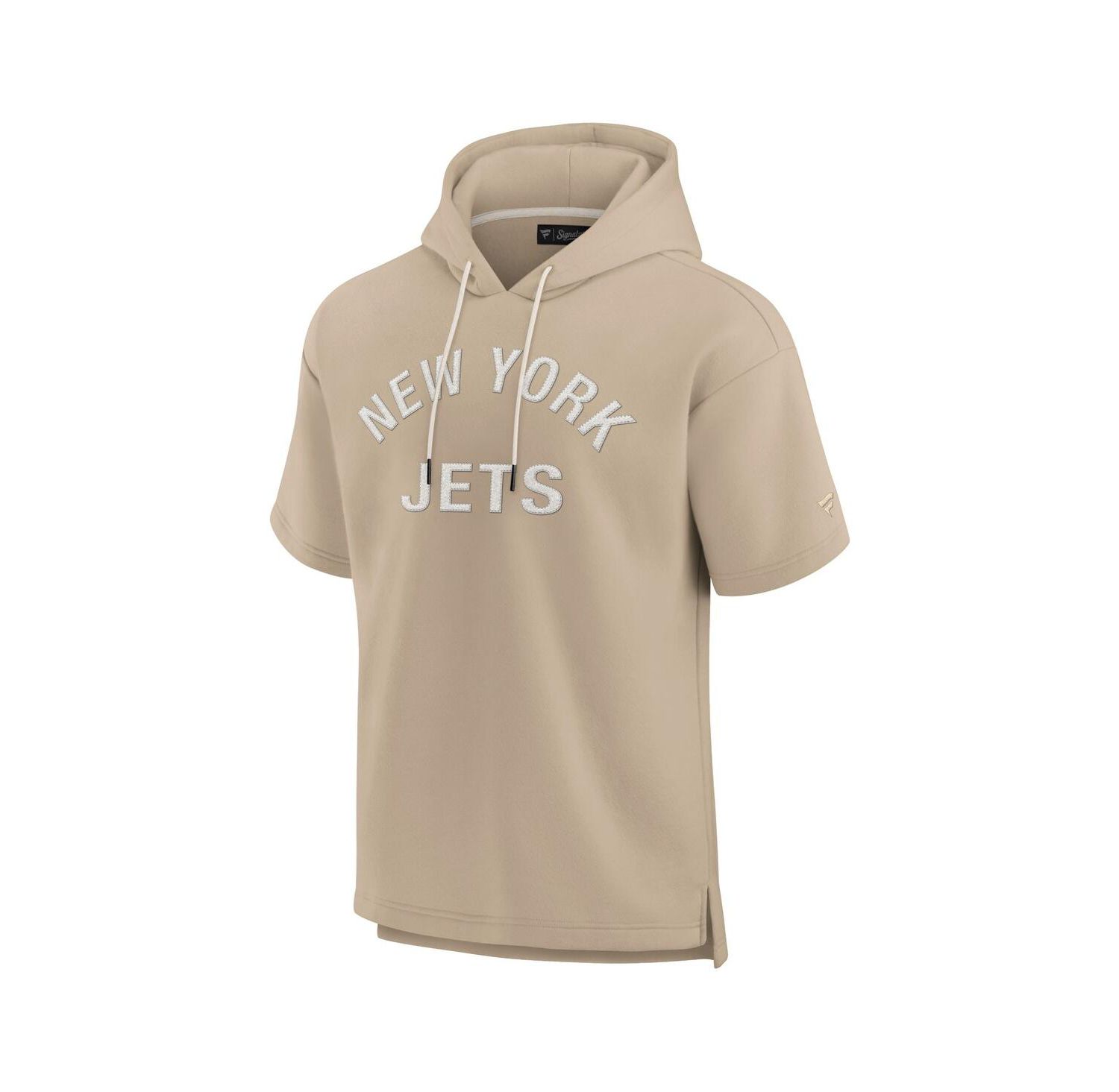 Men's and Women's Khaki Detroit Lions Elements Super Soft Fleece Short Sleeve Pullover Hoodie