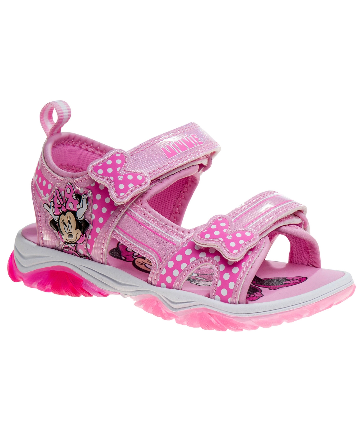 Shop Disney Toddler Girls Minnie Mouse Open Toe Sandals In Pink