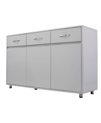 Three Doors Side Table-Grey