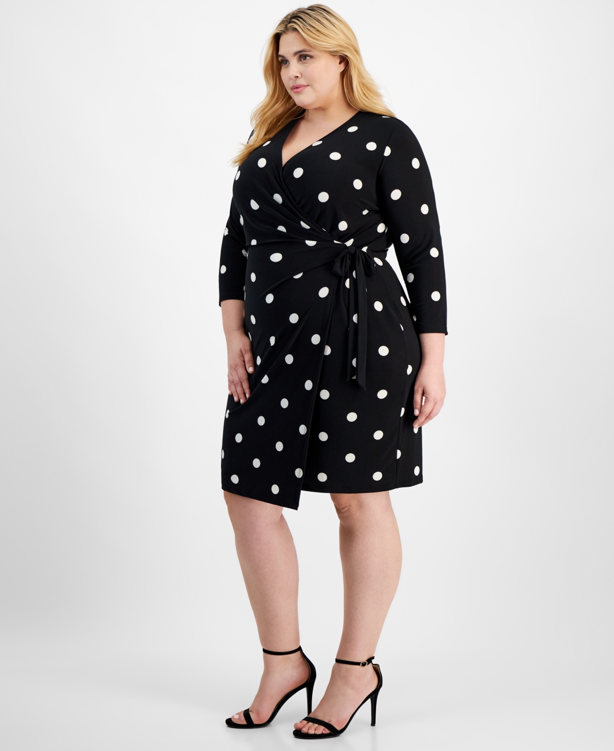 Anne Klein Plus Size Classic Wrap Dress -Anne White