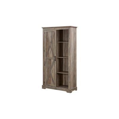  Rustic farmhouse pantry cupboard with sliding barn doors