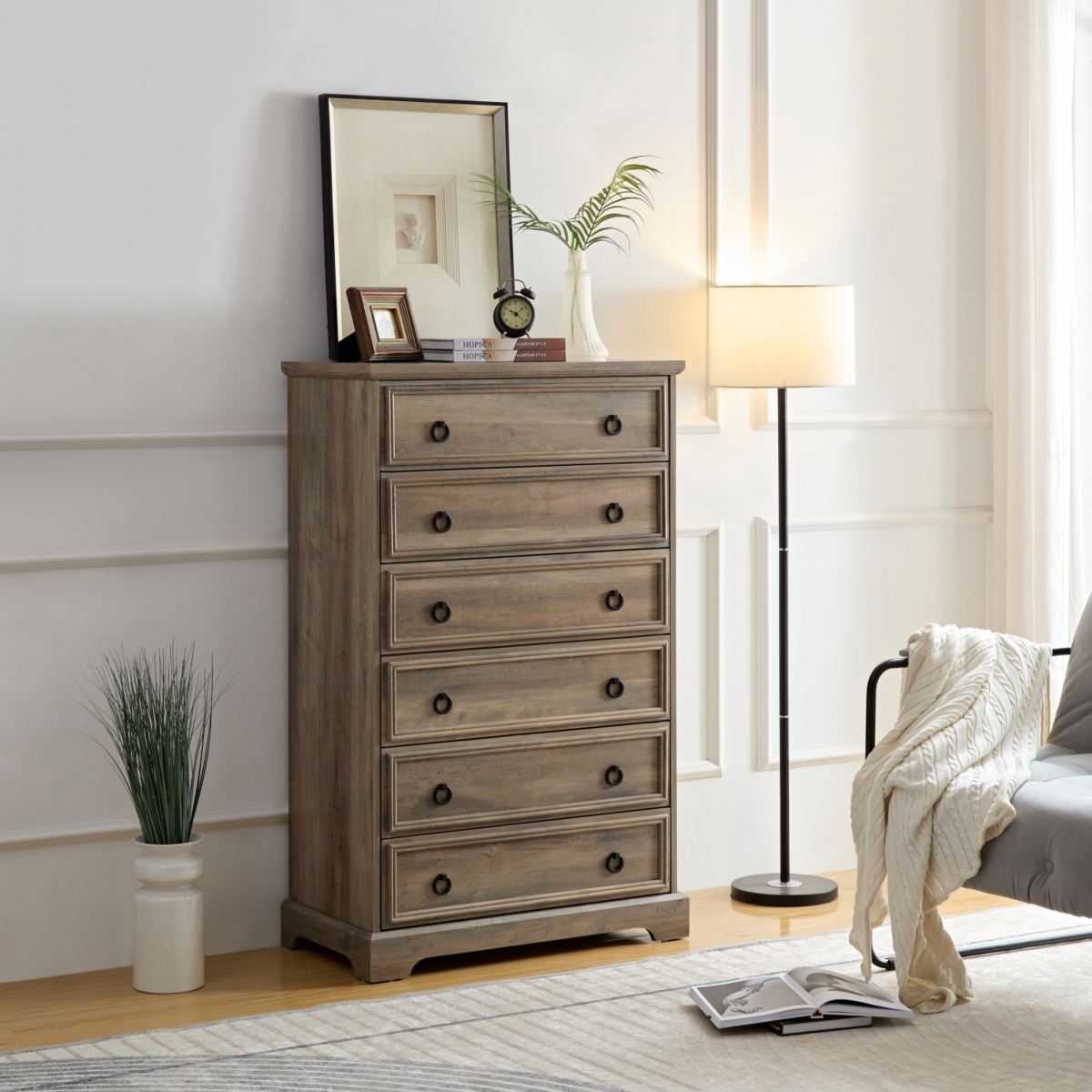 Streamdale Furniture 6-Drawer Dresser for Bedroom, Closet & Living Room Storage