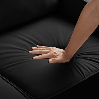 Upholstered Velvet Loveseat Sofa with Wooden Legs