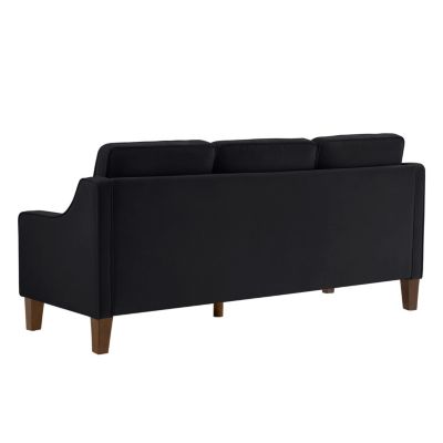 Modern Velvet 3-Seat Sofa with Removable Cushions