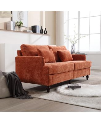 Modern Chenille 2-Seat Loveseat