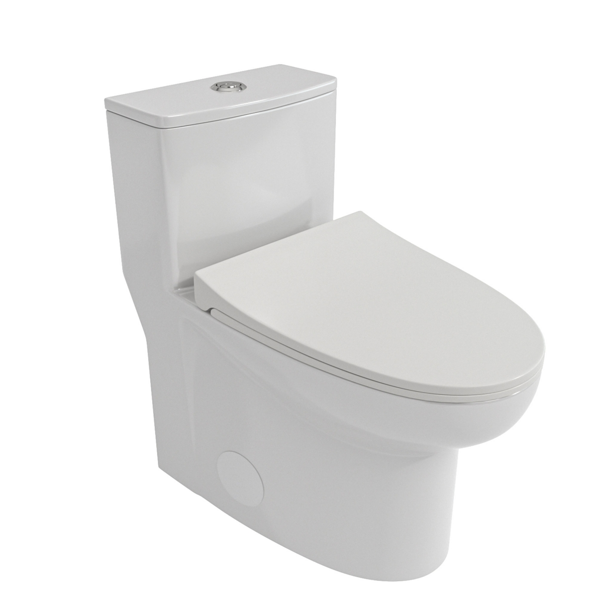 Streamdale Furniture Ceramic One Piece Toilet, Dual Flush With Soft Closing Seat 0002