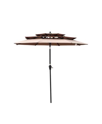 Streamdale Outdoor Patio Umbrella - 9Ft with Crank, Tilt, and Vents