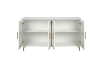 65+ Inch TV Stand with Storage, White