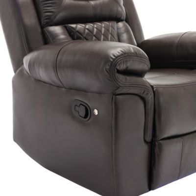 Manual Recliner Chair with LED Lights for Home Theater