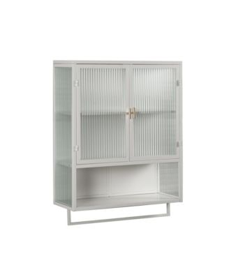 Modern Two-Door Wall Cabinet with Glass Doors