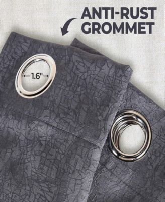 Senna Textured Room Darkening Grommet Top Curtain Panels, 52" x 96" (Set of 4)