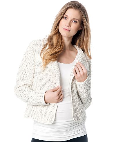 A Pea in the Pod Maternity Collarless Crop Jacket