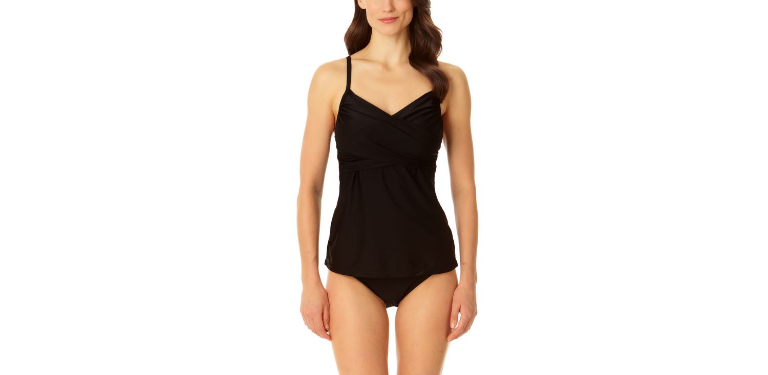 Women's Copper Control Cross Front Tankini Top