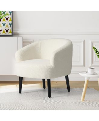 29" Wide Mid Century Modern Club Barrel Accent Armchair