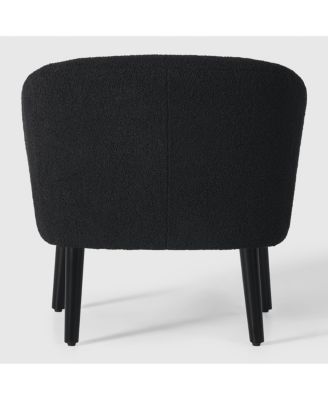 29" Wide Mid Century Modern Club Barrel Accent Armchair