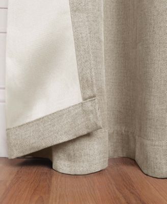 Linen-Inspired Room Darkening Grommet Top Curtains, 42" x 96" (Set of 2)