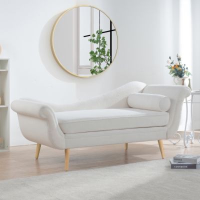 Chaise Lounge With Scroll Arms