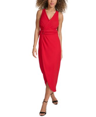 Siena - Women's Faux-Wrap Midi Dress