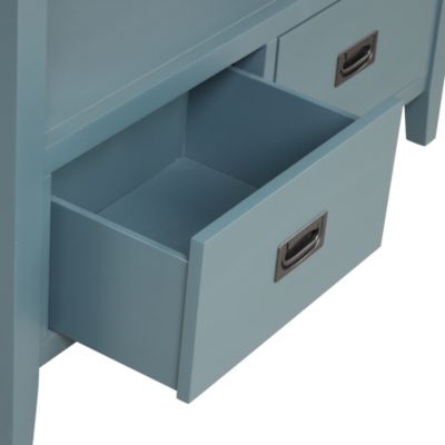 Farmhouse Console Table with Drawers & Shelf