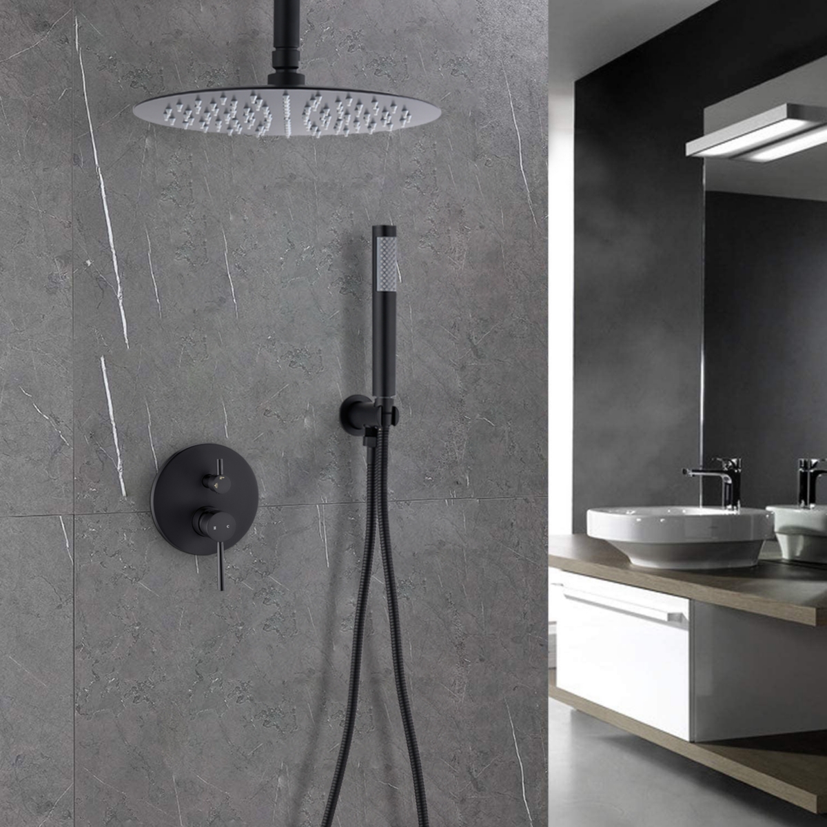 10" Rain Shower Combo Set with Handheld Head