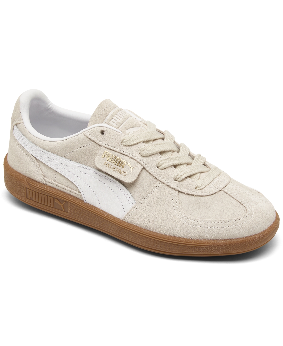Women's Palermo Leather Casual Sneakers from Finish Line - Cream