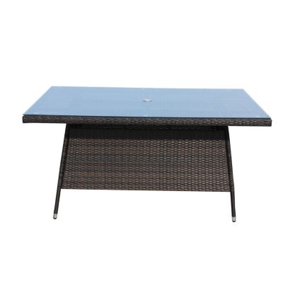 Glass Top Rectangular Patio Table